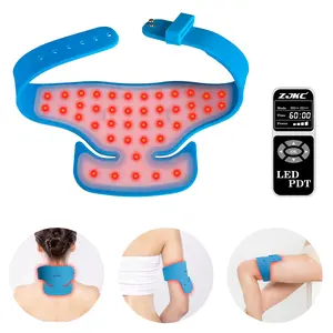 ZJKC Silicone Neck Therapy Pad – 660nm 850nm 940nm Red Light for Neck Wrinkles & Fine Lines, Decolletage Care, Food Grade Silicone, Plug-in, Mother's Day Gift for Mom, Tri-Wavelength LED, FDA-Cleared, 12-Month Warranty infrared special