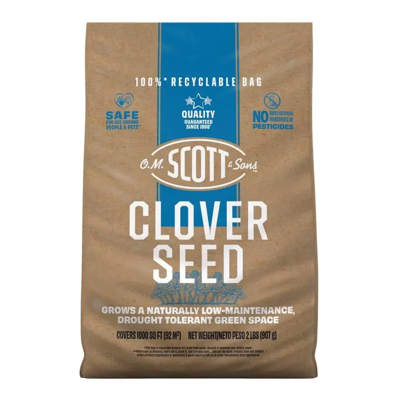 O.M. Scott & Sons 7054603 Clover Grass Mix Sun or Shade Fertilizer, Seed & Soil Improver - 2 lbs