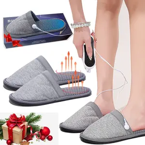Electric Massage Heated Slippers, Foot Massager Relaxing Device, Warm Winter Essential Home Gift, Perfect Christmas Present