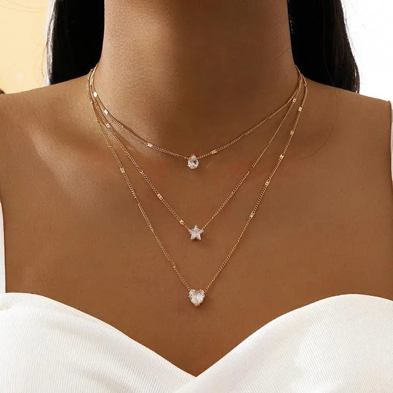 Star Heart  Necklace