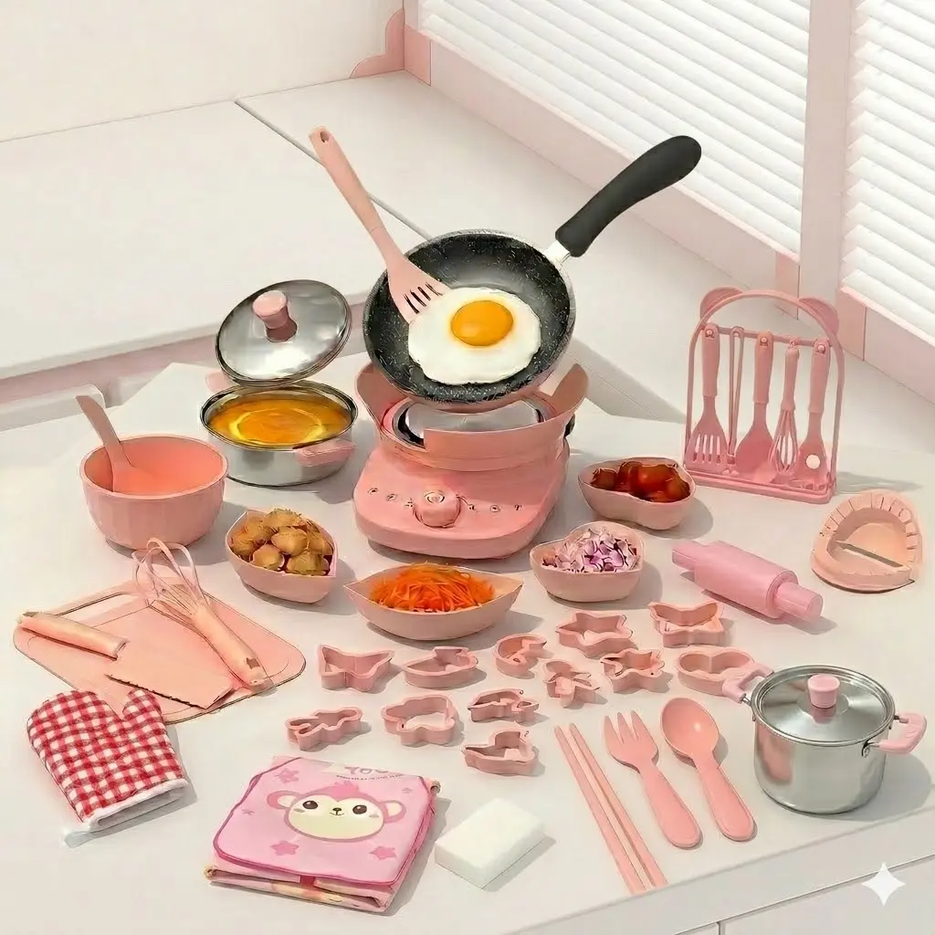 Mini Cooking Sets Real Kitchen for Food Making, Junior Easy Montessori Educational