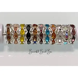 12mm Rhinestone Spacers 25pcs