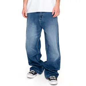 VICTORIOUS Ultra Baggy Y2K Wide-Leg Denim Jeans - Oversized Back Pockets, 100% Heavyweight Cotton