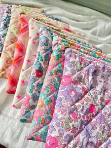 Quilted Kindle Sleeve Handmade Fabric with Zipper 8x6.5 Inch Protective Sleeve