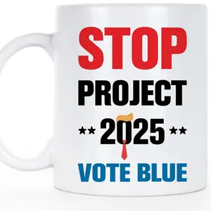 Stop Project 2025 Democrat Mug, Coffee Classic Mug, Drinkware Gift