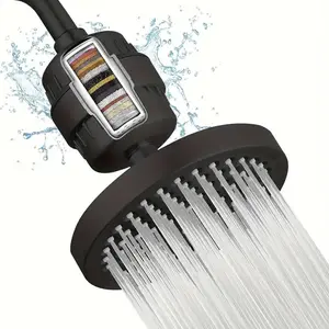 15 Stage Shower Filter Cartridge, Showerhead Filter Replacement, 360 Adjustable High, Easy Installation Shower Head for Hard Water