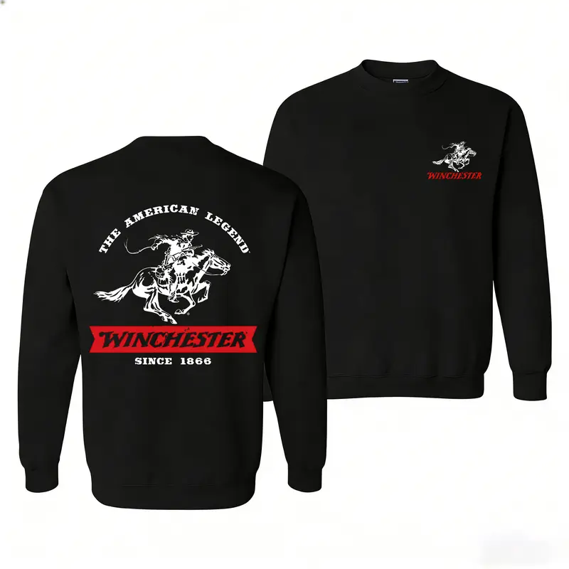 Winchester The American Legend Sweatshirt, Full-Color Design Since 1866, Archery & Hunting Lifestyle Apparel for Outdoor Enthusiasts & Western Heritage Fans