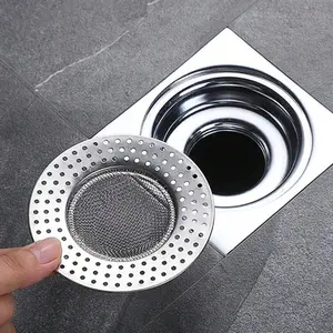Sink Drain Hair Catcher, Stainless Steel Drain Protector, Minimalist Sink Anti-clog Filter for Home Bathroom