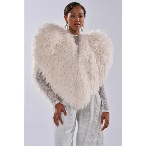 STAR CROSSED LOVER FAUX FUR VEST IN IVORY