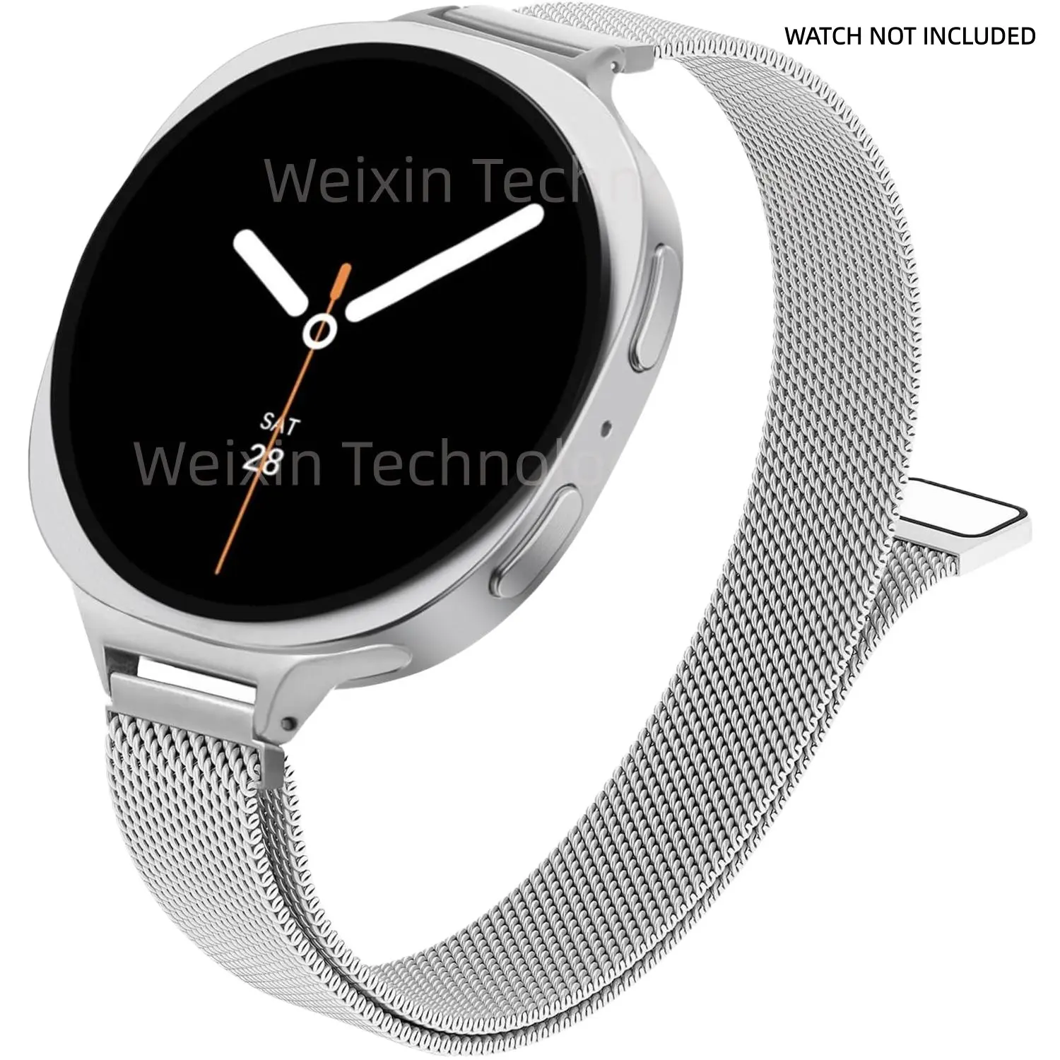 Thin metal strap, Smartwatch strap, suitable for Samsung Galaxy Watch 8/8 Classic Band 40mm 44mm 46mm men's and women's Milan metal strap, stainless steel mesh ring magnetic strap 1 piece Smart Watch Accessories