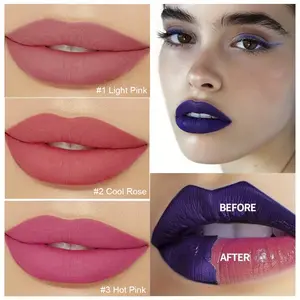Purple Tear-Off Lip Stain, Integrated Lip Contour & Long Lasting Peel-Off Lip Makeup