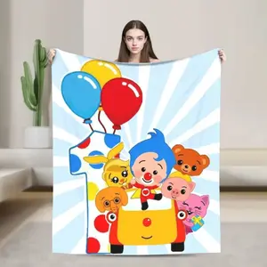 Plim Plim Anime Blanket Soft Lightweight Cooling, All Season Throw for Adults, Gift for Anime Fans, Christmas Birthday Halloween Party, Home Office Camping Decor