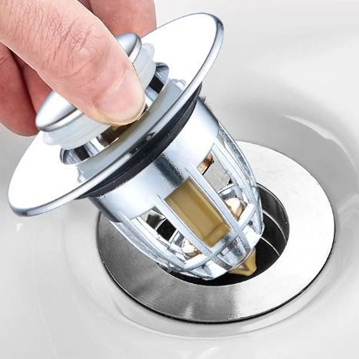Bathroom Sink Drain Cover, Anti-smell Durable Sink Drain Cover Filter, Universal Sink Drain Cover, Universal Sink Stopper for Bathroom Kitchen Dining Room Hotel Salon, Bathroom Accessory, Bathroom Essentials Accessories, Bathroom Necessities