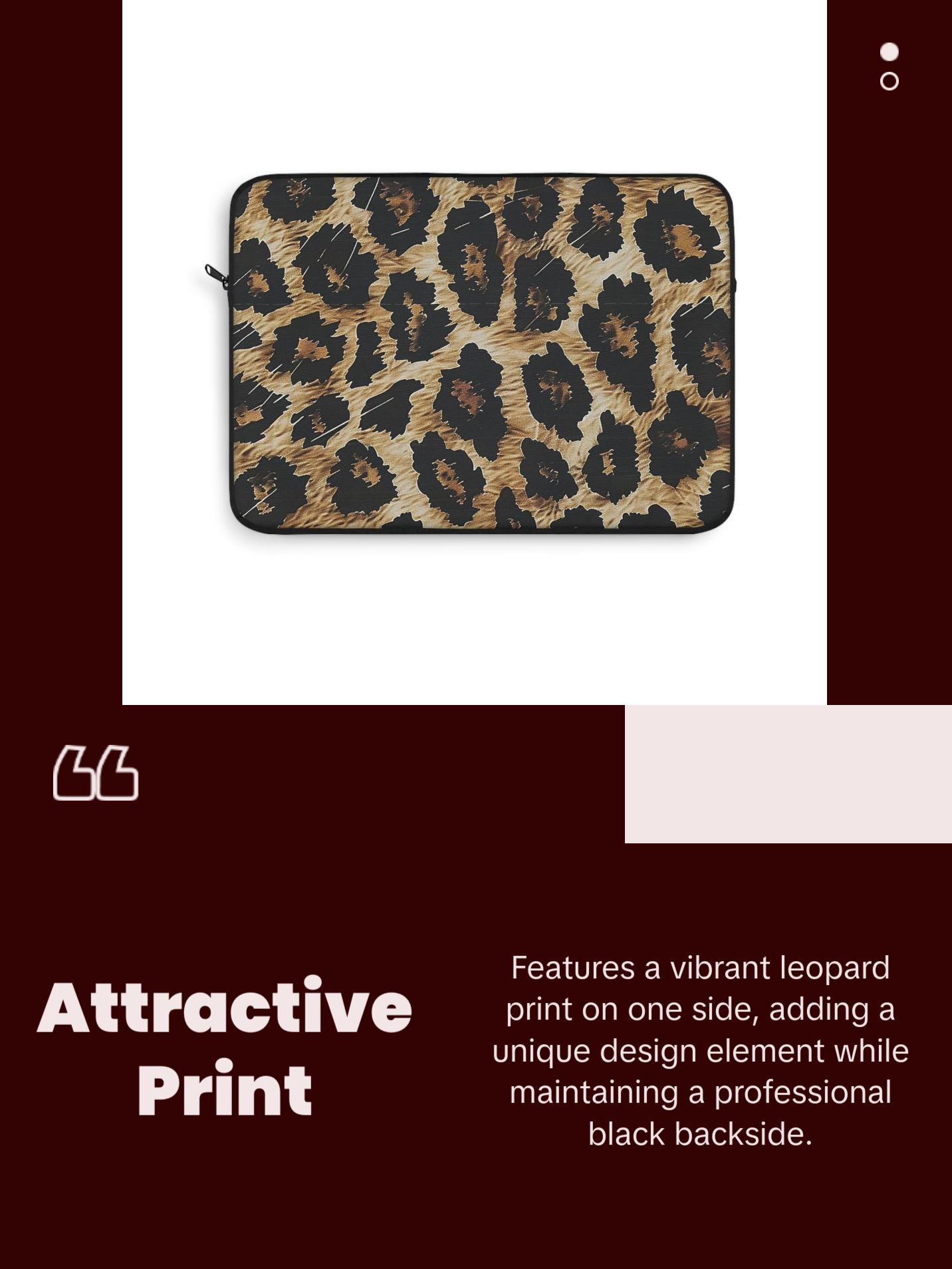 Leopard Print Laptop Sleeve - Soft and Protective