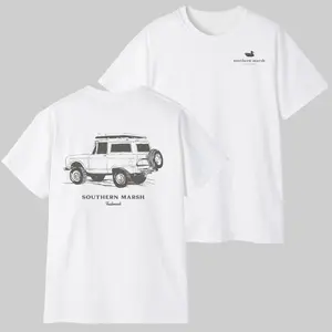 Southern Marsh Vintage SUV Graphic T-shirt, Outdoor Shirt, Graphic Tee, Shortsleeve, Crewneck, Fabric Cotton, Menswear Top, Gifs for Men and Women, Streetwear, Unisex Comfort Cotton, Women's Top