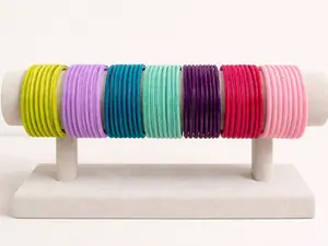 Velvet Glass Bangles - 12 bangle set