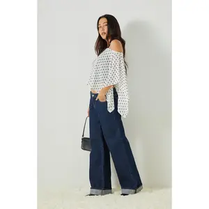 Beverly and Beck Women's Coco Polka Dot Chiffon Poncho