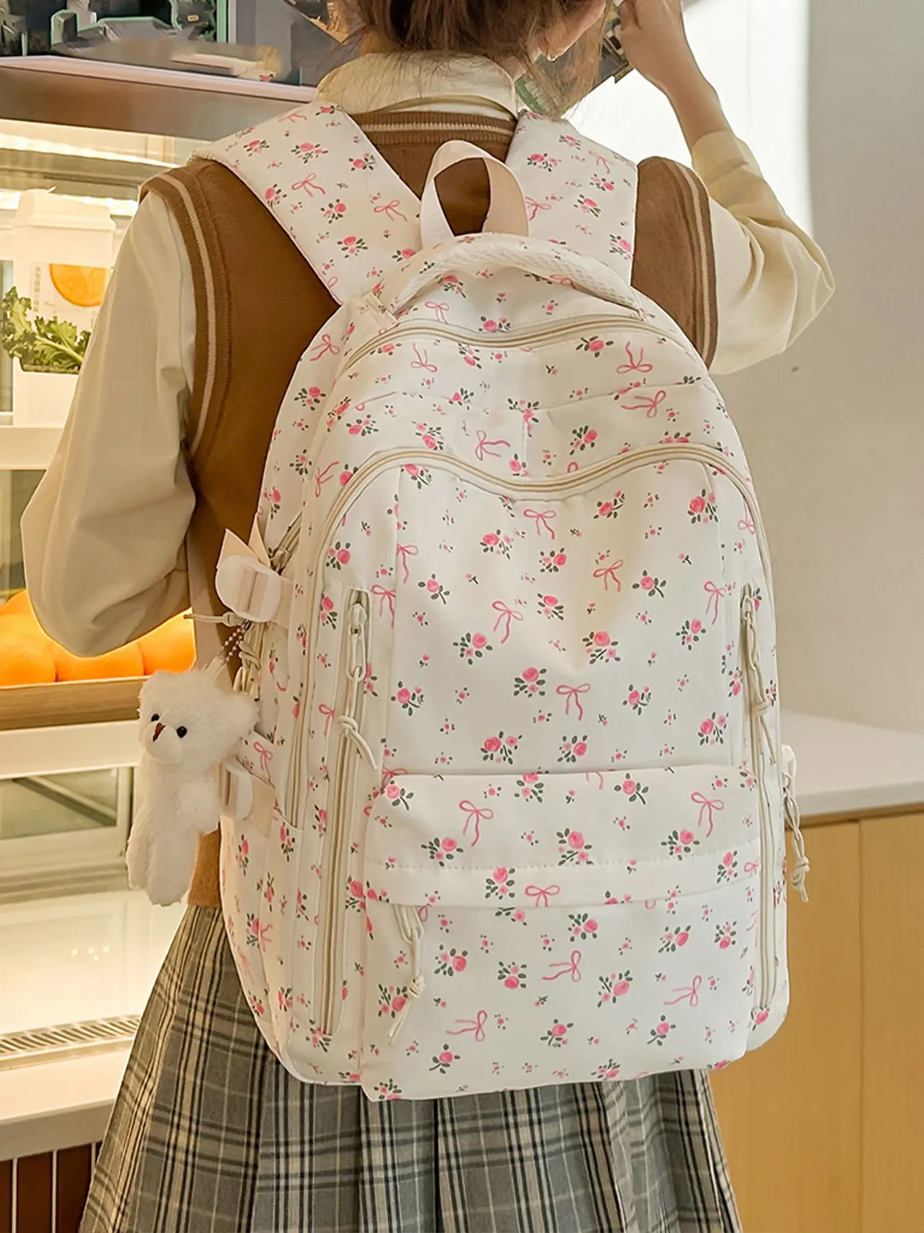 New Cute Preppy School Backpack, Trendy Backpack for High 