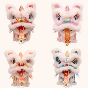 Ohailtree 4Pcs/2PCS Chinese New Year DIY Lion Dance Lantern Kit 2026 Spring Festival PP Material Handheld Lantern Festival Props Home Decorations Holiday Gift