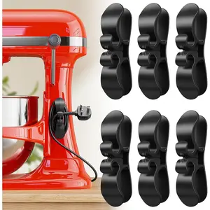 6 count Upgraded Cord Organizer for Appliances, Kitchen Appliance Cord Organizer Stick On, Appliance Cord Wrappers, Cord Holder, Cord Winder for Air Fryer, Blender, Coffee Maker,  Cooker, Toaster