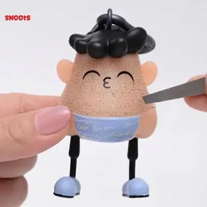 SNOOTS Hair-Pulling Stress Relief Fidget Toy, Pluck & Squeeze Keychain, Anti-Anxiety Sensory Toy for Teens & Adults