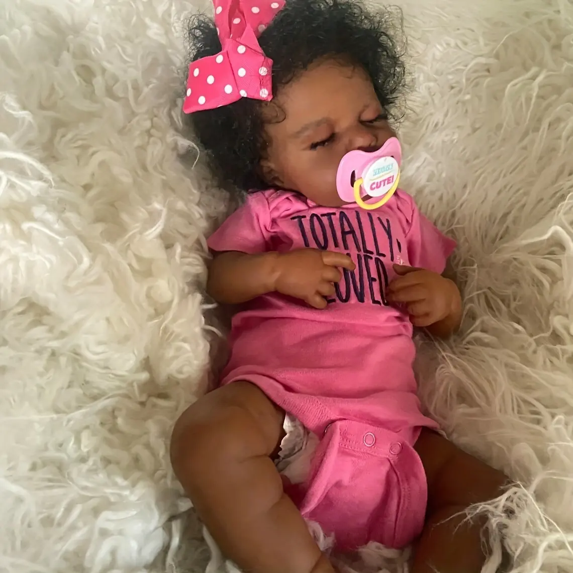 49cm/19in Lifelike Mixed Race Reborn Toddler - Vinyl Newborn Baby Doll, Cute Collectible for Birthday Gift