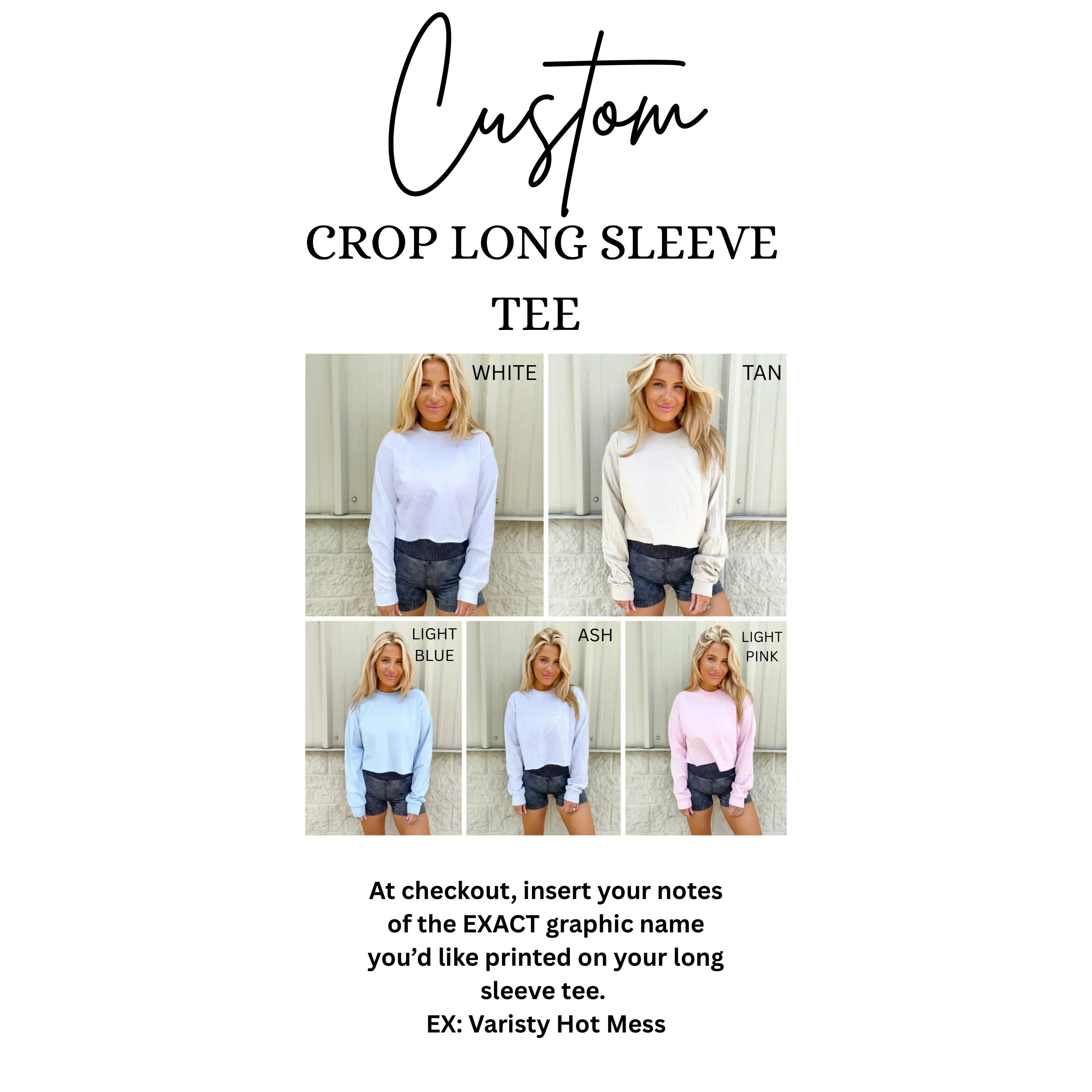 CROP *LONG Sleeve Graphic Top