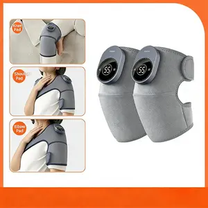 Heated Vibration Knee Massager 1 CountKnee Shoulder Pad Hot Compress USBCharging Pad, New Year & Winter Gift, Heat Kneading VibrationMassagers, Knee Heater  massage machines