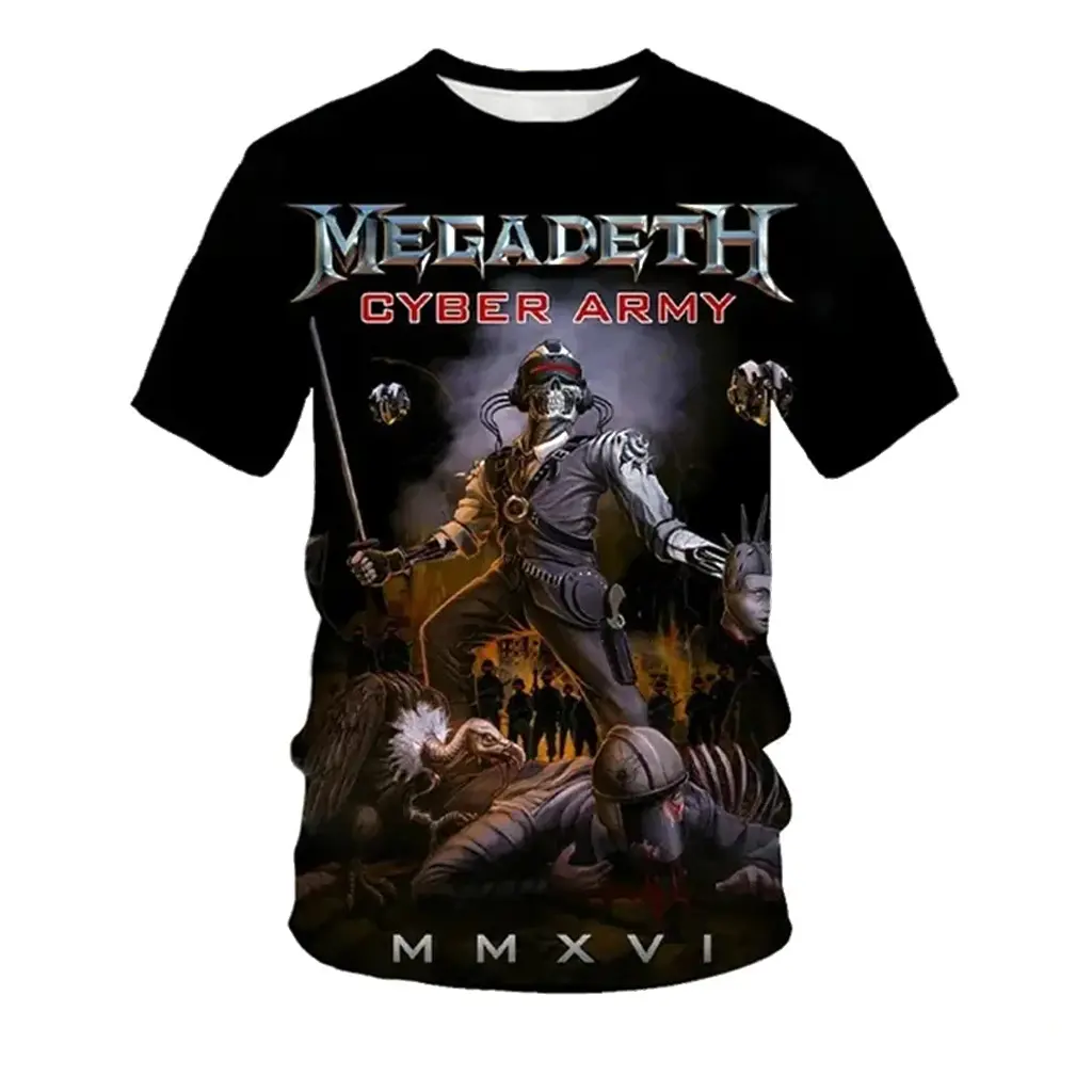 Megadeth 3D Shirt Gift For Fans Retro Metal Band T Shirt
