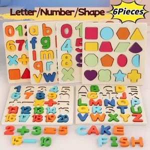 Montessori Math Learning Set, 6-Piece Wooden Educational Toy for Kids, Counting & Number Recognition, Early Childhood Development Tool, Math Learning Blocks, Math Learning Tools, Math Teaching Aid