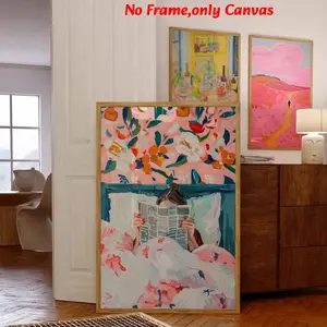 1 pc, wall art, vintage poster, wall art print, girly bedroom decor, maximalist decor, eclectic wall art, fine art print, maximalist eclectic art, girly decor, living room decor, dining room decor, kitchen decor, frameless, Wall Art Decoration