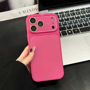 Dopamine Matte Frosted Full Lens Protective Cover with Screen Protector Function, TPU Shockproof Dropproof Antifouling Casing for iPhone 13-17 ProMax Smartphones