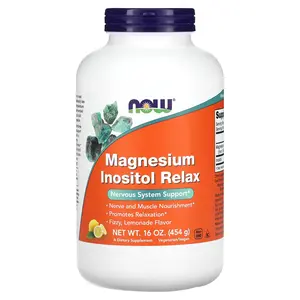 NOW Foods Magnesium Inositol Relax, Lemonade, 16 oz (454 g)