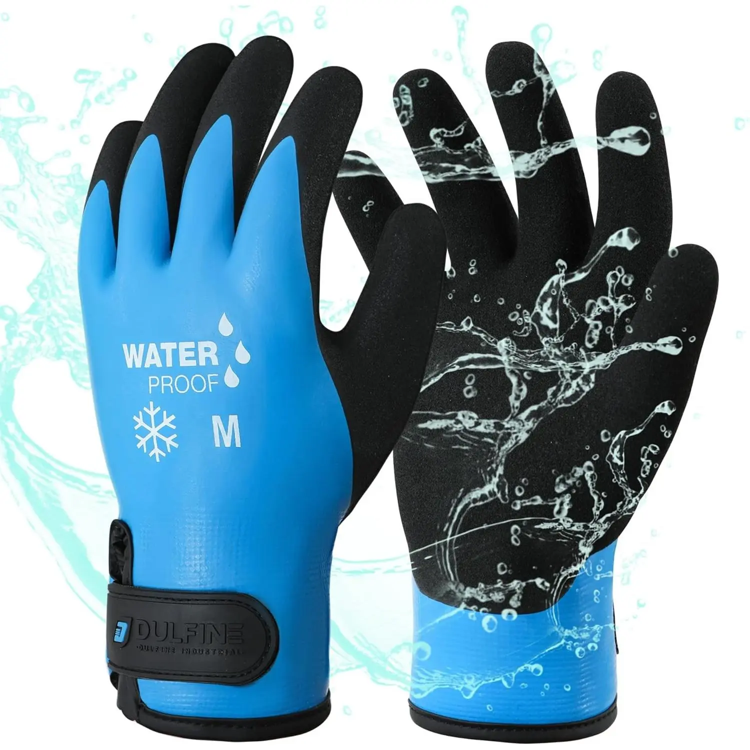 Men's & Women's 100% Waterproof Winter Work Gloves - Foam Latex Coated, Thermal Insulated, Ice Fishing & Work Safety Gloves for Cold Weather, Ice Fishing Gloves