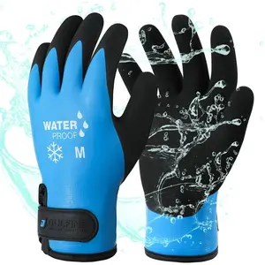 100% Waterproof Winter Work Gloves for Men and Women,Foam Latex Coated and Thermal Insulated Gloves for Cold Weather