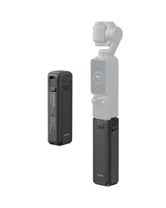 TELESIN Battery Handle with Tripod for  for Xtra Muse,DJI Osmo Pocket 4/3,5000mAh Extended Battery Grip Adds 1.3X Runtime Supports Charging While Shooting Compact Tripod Mount for Travel and Vlogging