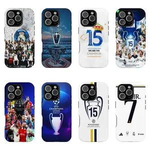 Champions Madrid Double-layer durable phone Cases For iPhone 17 16 15 14 13 12 Promax Pro Plus, hard shell protection ,Unique design,best Gift