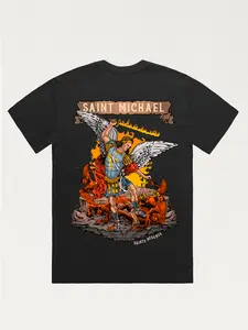 Saint Michael Archangel Graphic Tee – Catholic Streetwear + Free Rosary