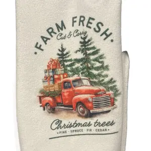 Christmas Themed Sublimated Dish Towels for Home Cleaning - Cloth