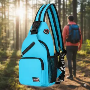 Unisex Crossbody Sling Bag, Lightweight Commuter Water-Resistant Backpack, Multi-Layer Organizer Sport Shoulder Bag, Urban Travel Portable Two-Way Gear, Everyday Essential Multifunctional Pack, Casual Flap Pocket, Casual Crossbody Bags