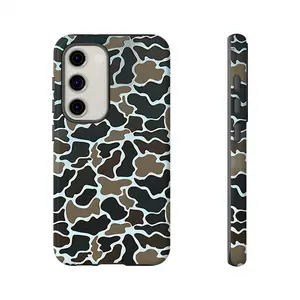 Vintage Camo Pattern Phone Case , Shockproof Rugged Cover Dual Layer Soft Hard Bumper Shell for Samsung S25 S24 S23 S22 S21 NOTE20 Ultra A71 A56 Sitka