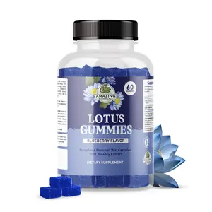 Amazing Botanicals Blueberry Lotus Flowers Gummies - 250mg Per Gummy, 30 Count (Pack of 1) Pure Extract Herbal Healthcare Supplement, Berry Flavor, Vegan, Non-GMO, Gluten-Free, Easy to Use, Mindful Moments Relaxing Calm Support