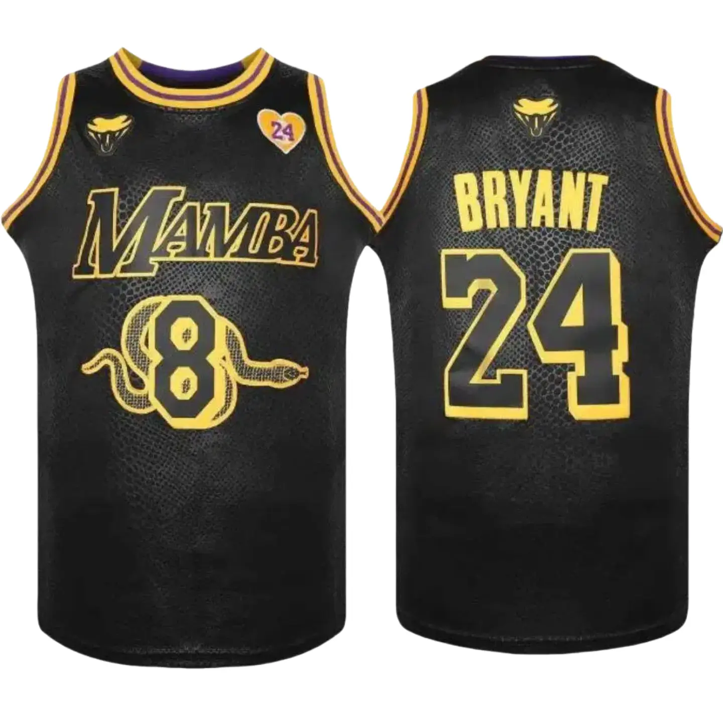 Men's 8 Legend 24 Snakeskin MAMBA Stitched Casual Bryant Basketball Vest, Sleeveless Basketball Jersey Sports Top Athletic Techwear tiktokshopbacktoschool