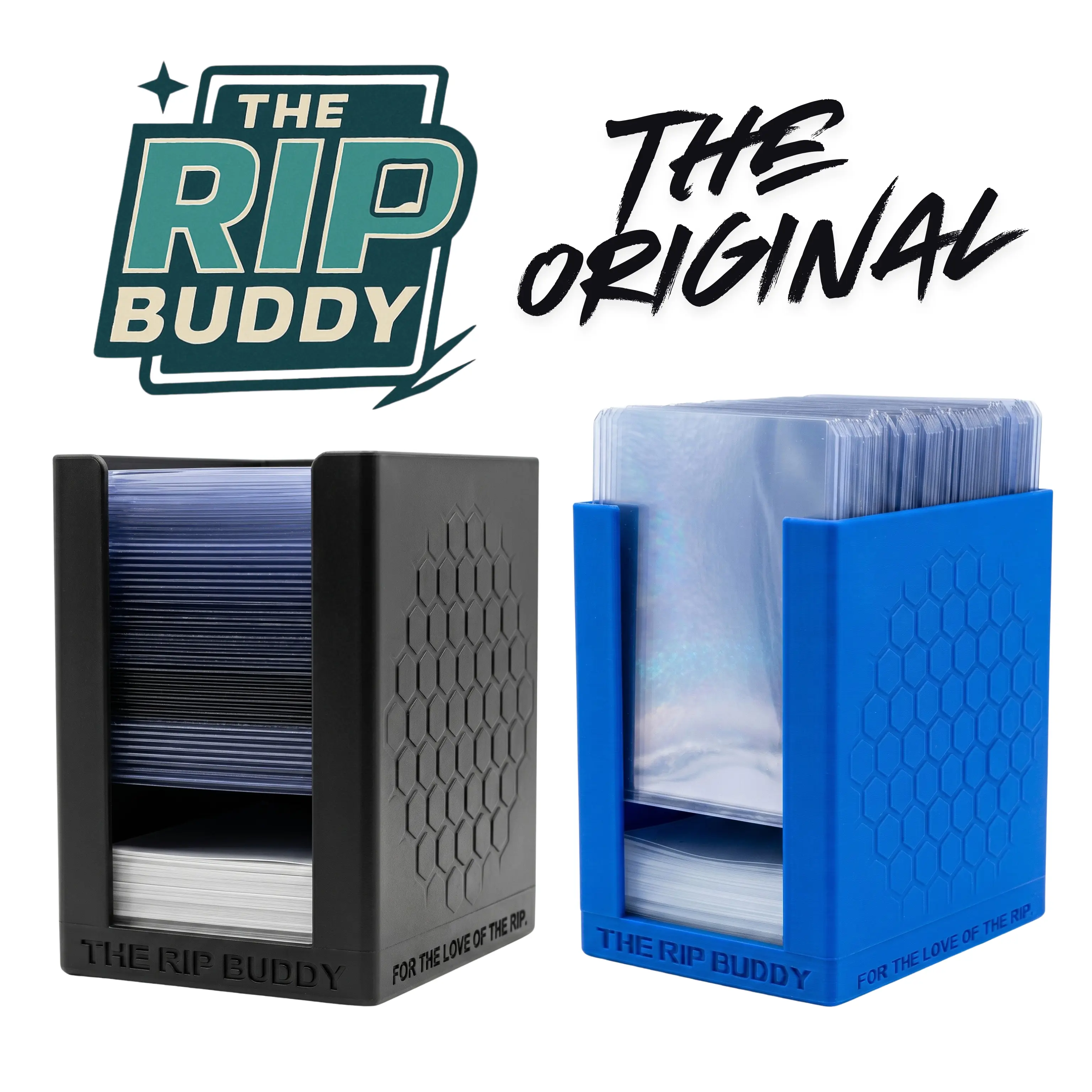 The Rip Buddy - Patent-Pending Trading Card Ripper & Storage Tool, Holds 200 Sleeves & 45 Top Loaders, Protects Collectibles in Under 10 Seconds, Card Hobby Box Accessory