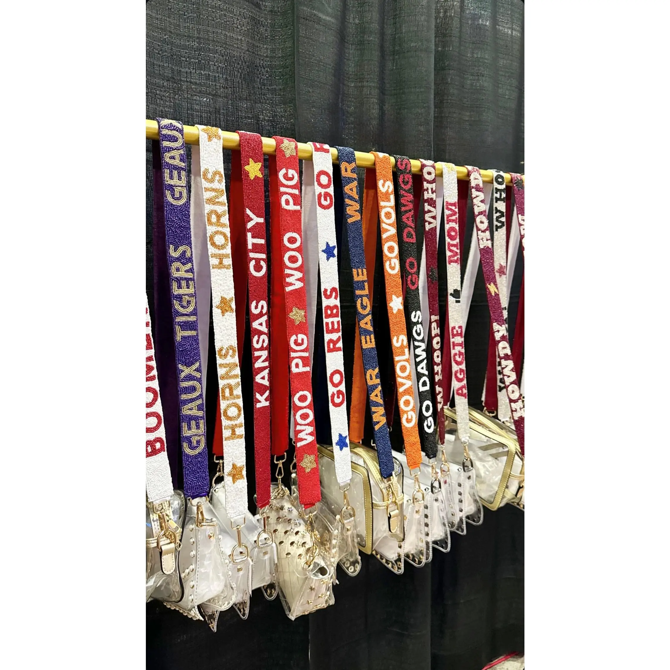 GameDay Beaded Purse Strap - Beaded Design for Game Day Accessories