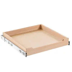 【Summervibes】VEVOR Pull Out Cabinet Organizer, 20"W x 21"D Cabinet Drawer, Soft Close Slide out Shelf, Heavy-Duty Sliding Wood Drawer, Bottom and Side Assembly Base Cabinet Organization for Kitchen Pantry Bathroom