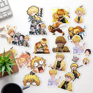 Stickers Pack 20 Pcs Zenitsu Waterproof Luggage Bottle Skateboard Water Guitar Aesthetic Bumper Car Bike Vinyl Laptop Colorful