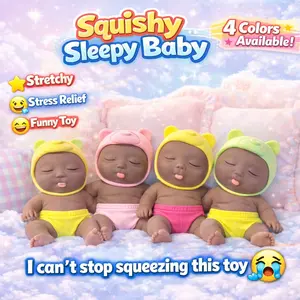 Squishy Sleepy Baby Toy – Large Stretchy Sand-Filled Stress Relief Squishy – Oddly Satisfying Fidget Toy