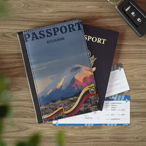 Handmade Custom Passport Cover for Ecuadorian Travelers - Personalized Ecuadorian Gift Passport Cover