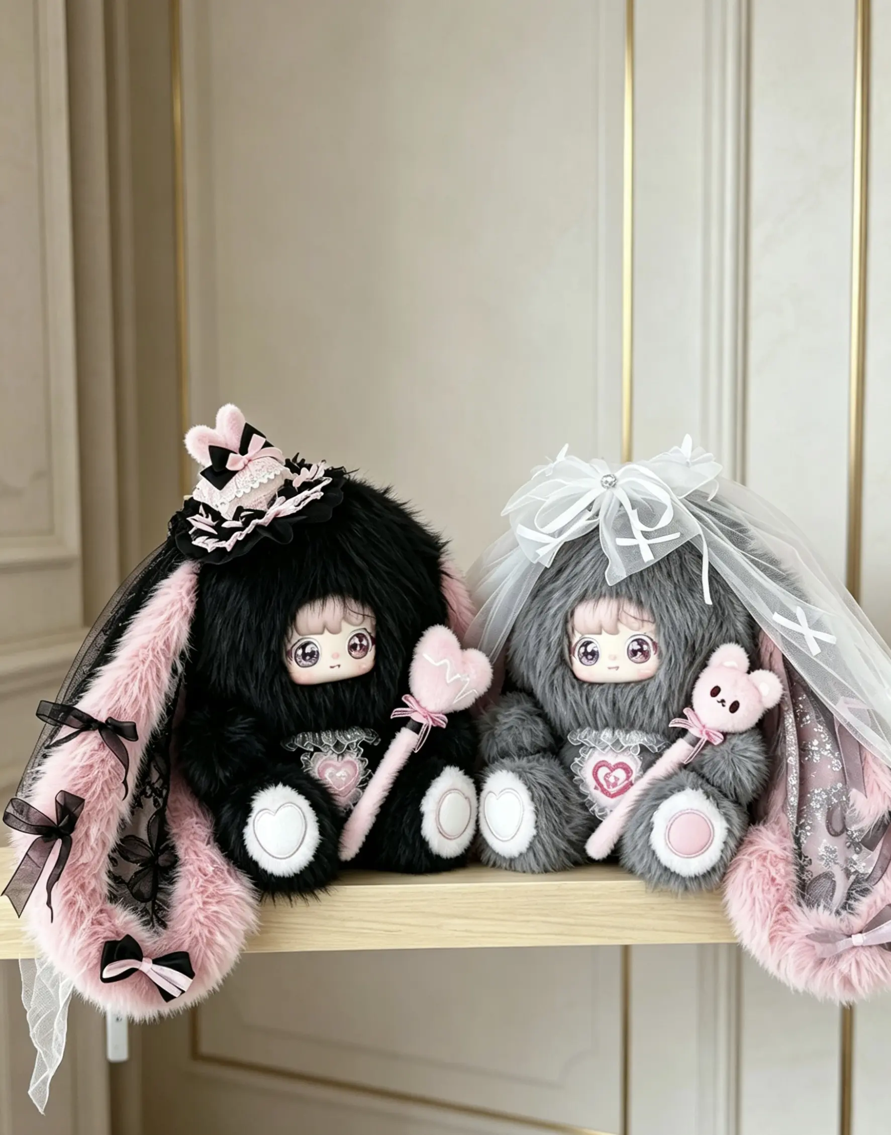 Sanmi Sweet Rabbit Contract 800% Bunny Plush Dolls Soft Collectibles，Soft Collectibles Hidden Style